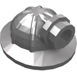 Helmet Mining with Head Lamp / Flat Silver