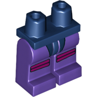 Lego Hips and Dark Purple Legs with Dark Purple Knee Pads print / Dark Blue