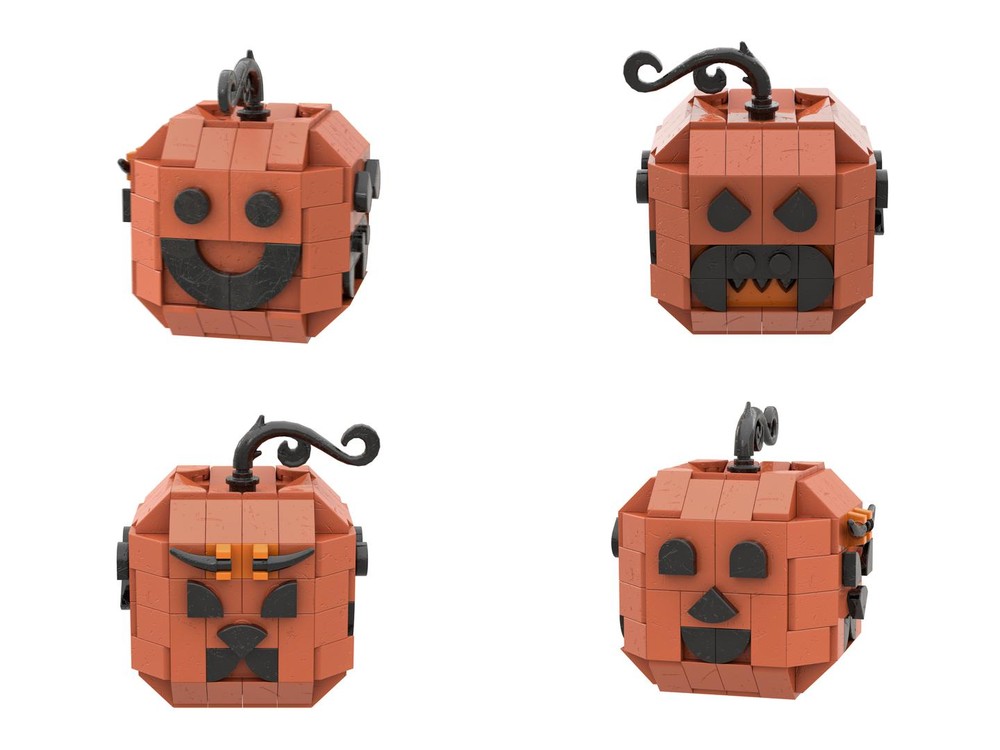 Lego 4 Sided Jack-O'-Lantern