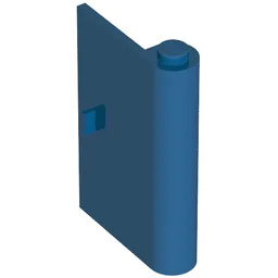 Door 1 x 3 x 4 Right with Thin Handle / Blue