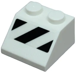 Slope 45 2 x 2 with Black Danger Stripes Pattern (Sticker) - Sets 60428 / 60441
