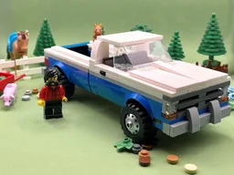 80s Bob & Weave Ram - White & Blue - 8 Stud Speed Champions