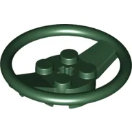 Steering Wheel with 4 Studs on Center / Dark Green