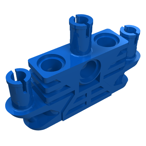 Lego Large Figure Skeletal, Torso with 3 Pins (Tohunga) / Blue