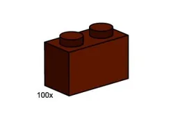 1 x 2 Brown Bricks