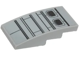 Slope, Curved 4 x 2 with SW Resistance Transport Pod Hull Plates Pattern (Sticker) - Set 75176