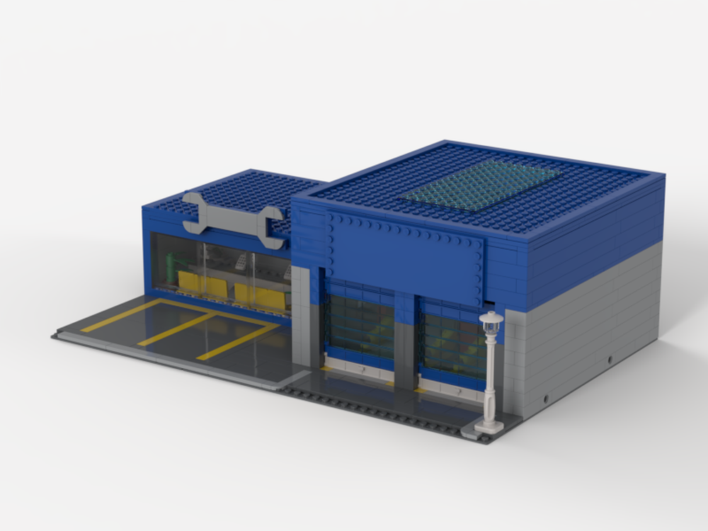 Lego Modular Garage With Dual Lifts