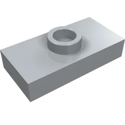 Plate Special 1 x 2 with 1 Stud without Groove (Jumper) / Light Bluish Gray