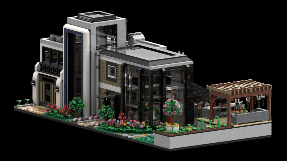 Lego The Glass House Modular Building