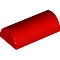Brick Curved 2 x 4 Double, No Studs, with Groove / Red