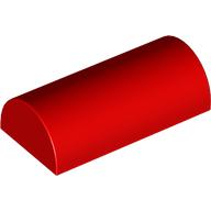 Lego Brick Curved 2 x 4 Double, No Studs, with Groove / Red