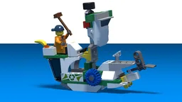 The Green Pearl - Street Sweeper Pirate Ship (alt. build 60249)