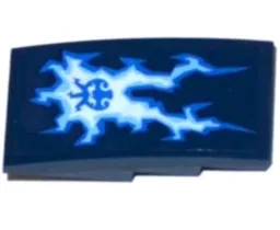 Slope, Curved 4 x 2 with Lightning and Ninjago Power Emblem Pattern (Sticker) - Set 70602