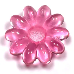 Clikits Icon, Flower 2 x 2 Large, 10 Petals with Pin [Polished] / Trans-Pink
