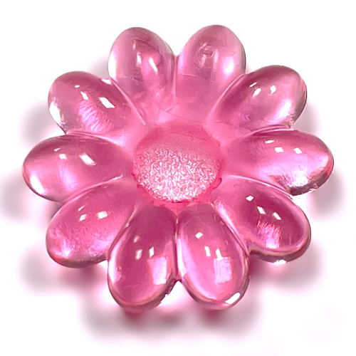 Lego Clikits Icon, Flower 2 x 2 Large, 10 Petals with Pin [Polished] / Trans-Pink