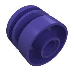 Wheel 18 x 14 with Pin Hole, Fake Bolts and Shallow Spokes / Dark Purple