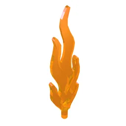 Wave / Flame Rounded Large [Plain] / Trans-Orange