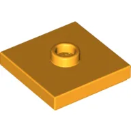 Plate Special 2 x 2 with Groove and Center Stud (Jumper) / Bright Light Orange