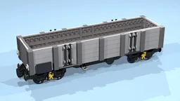 8-Wheel Open Wagon (SNOT, gray, 5 studs high, 9 studs wide)