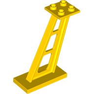 Lego Support 2 x 4 x 5 Stanchion Inclined [5mm wide posts] / Yellow