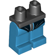 Lego Hips and Dark Azure Legs with Black Leotard Print (Nightwing) / Black