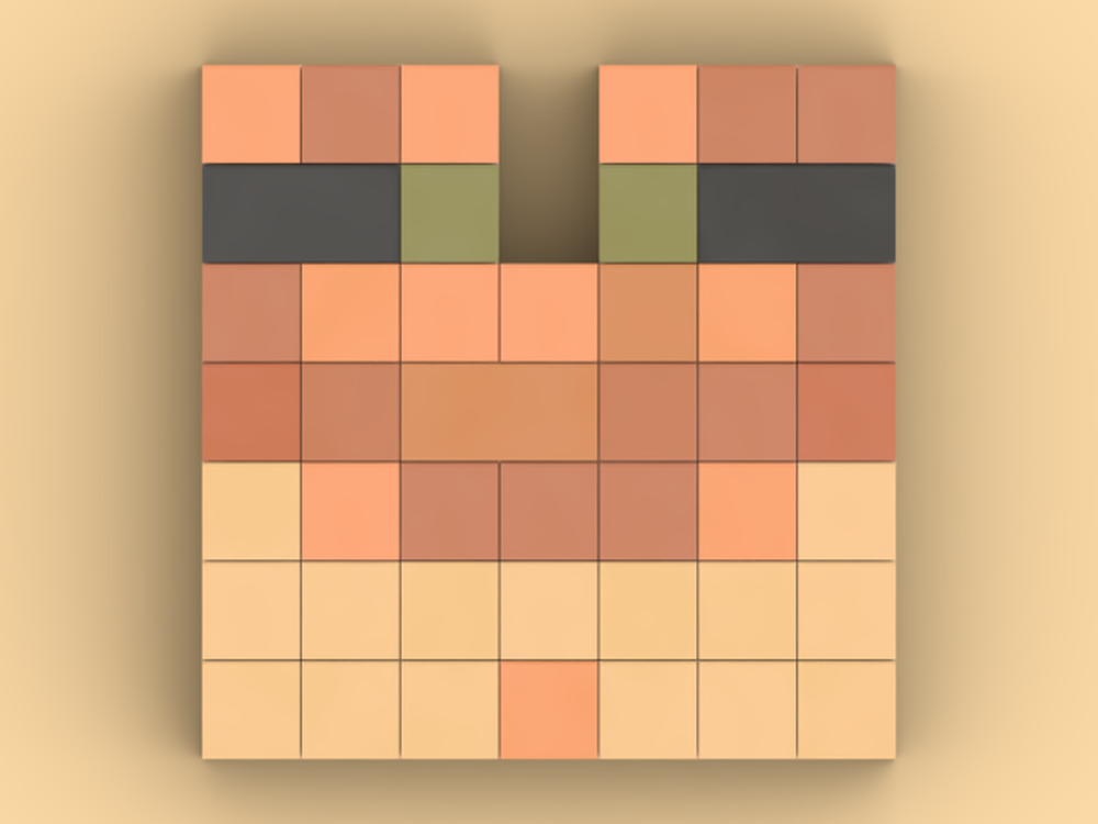 Lego Frog Pixel Art