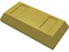 Tile Special 1 x 2 with Sloped Walls AKA Money / Gold Bar [Ingot] / Chrome Gold