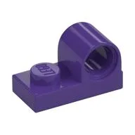 Plate Special 1 x 2 with Pin Hole on Top / Dark Purple
