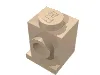 Brick Special 1 x 1 with Headlight / Light Nougat