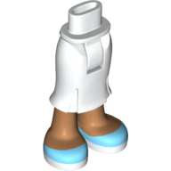 Lego Minidoll Hips and Long Skirt with Medium Nougat Legs and Medium Azure Shoes Print
