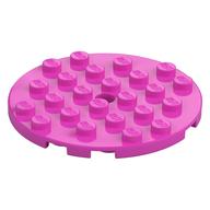 Lego Plate Round 6 x 6 with Hole / Dark Pink