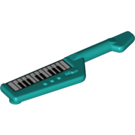 Lego Musical Instrument Keytar with Piano Keys, Black In Middle Print / Dark Turquoise