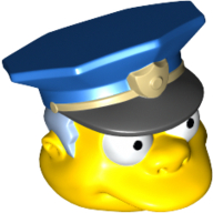 Lego Minifig Head Special, Simpsons, Chief Wiggum / Yellow