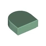Tile Round 1 x 1 Half Circle / Sand Green