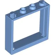 Window 1 x 4 x 3 without Shutter Tabs / Medium Blue