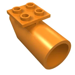 Engine Smooth Large [2 x 2 Thin Top Plate] / Orange