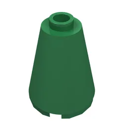 Cone 2 x 2 x 2, Open Stud / Green