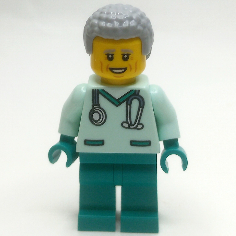 Lego Vet, Light Aqua and Dark Turquoise Scrubs