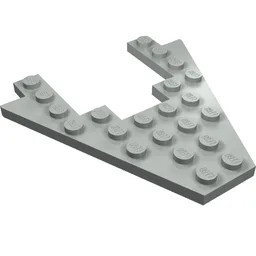 Wedge, Plate 8 x 8 with 4 x 4 Cutout / Light Gray