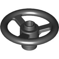 Lego Technic Steering Wheel Small (3 Studs Diameter) / Black