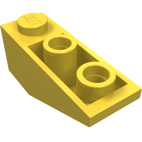 Lego Brick Sloped Inverted 34° 3 x 1 with Internal Stopper / Yellow