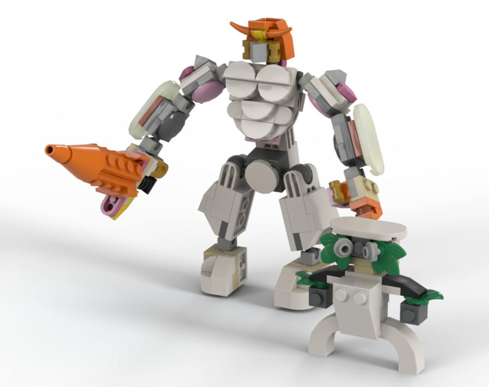 Lego Samurai Mech and Trainee. White Rabbit Alt.