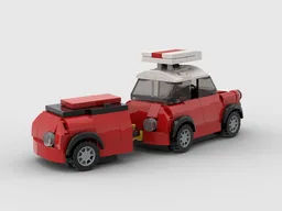 Half MINI Trailer for 75894 Red MINI COOPER