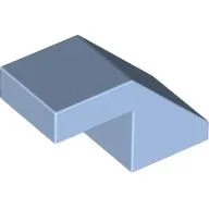 Brick Sloped 45° 2 x 1 with 2/3 Inverted Cutout and no stud / Bright Light Blue