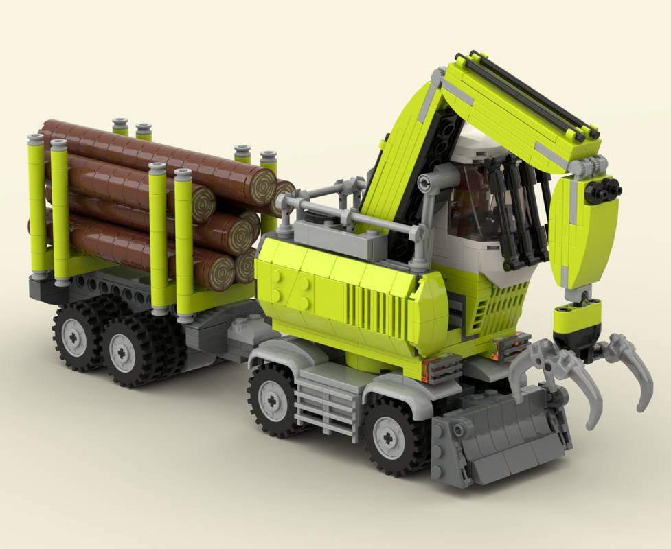 Lego Log Handler and Trailer
