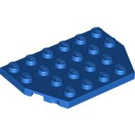 Lego Wedge Plate 4 x 6 Cut Corners / Blue