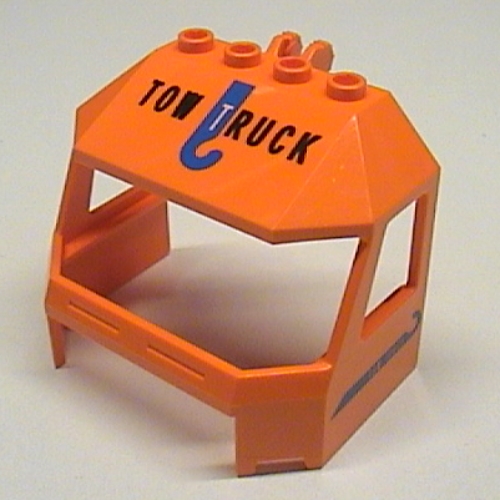Lego Windscreen 4 x 6 x 4 Cab with Hinge and 1 x 4 Bottom Cutout and Tow Truck Print