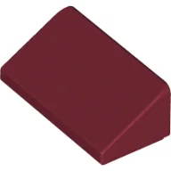Brick Sloped 30° 1 x 2 x 2/3 / Dark Red