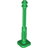 Lego Lamp Post 2 x 2 x 7 with 4 Base Flutes / Green