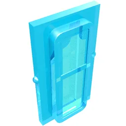 Glass for Train Window 1 x 2 x 3 / Trans-Light Blue
